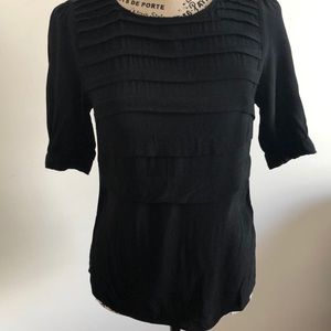 Banana Republic short sleeve black blouse XS
